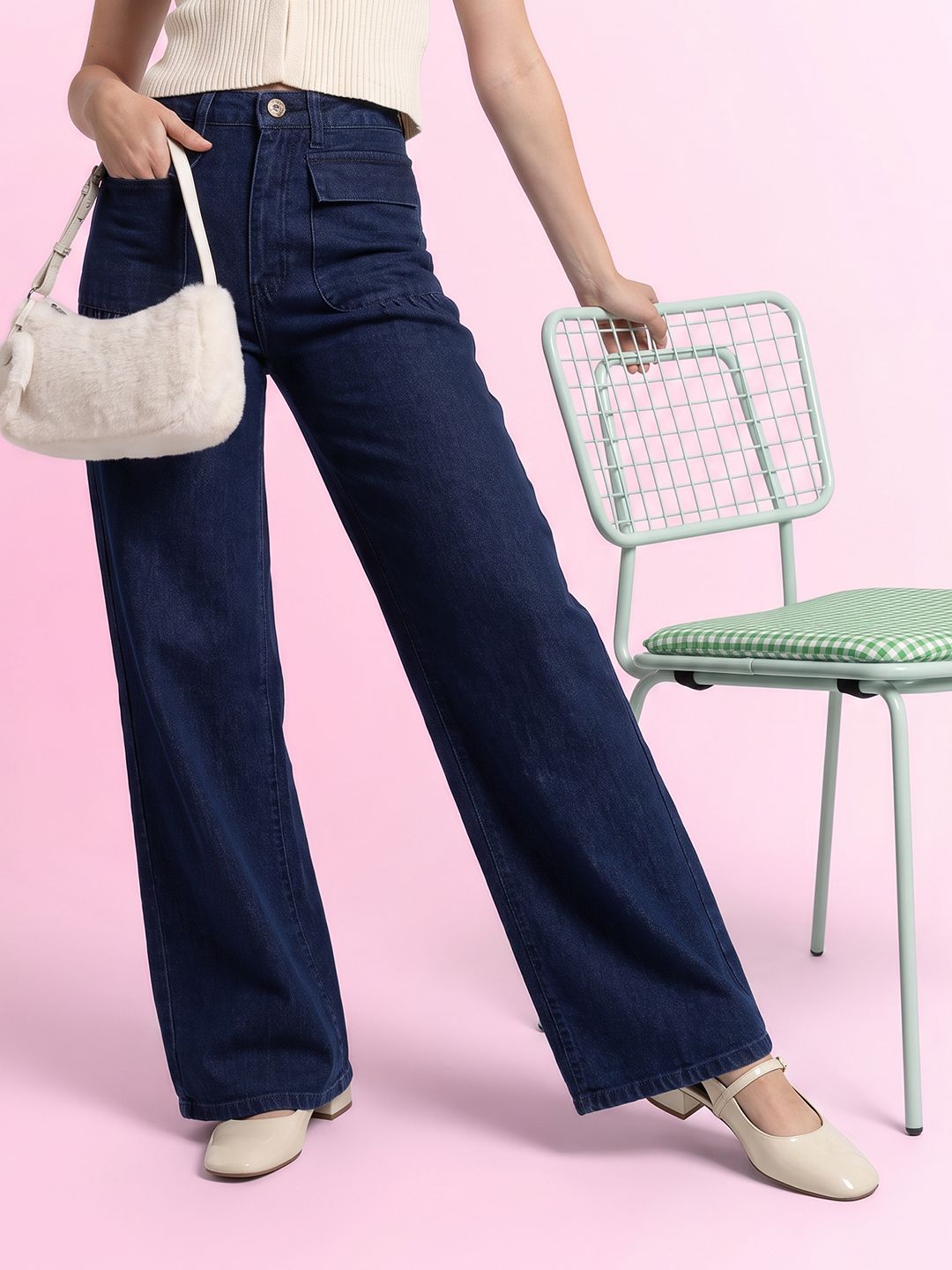 DressBerry Women Wide Leg Stretchable Jeans-picture-37