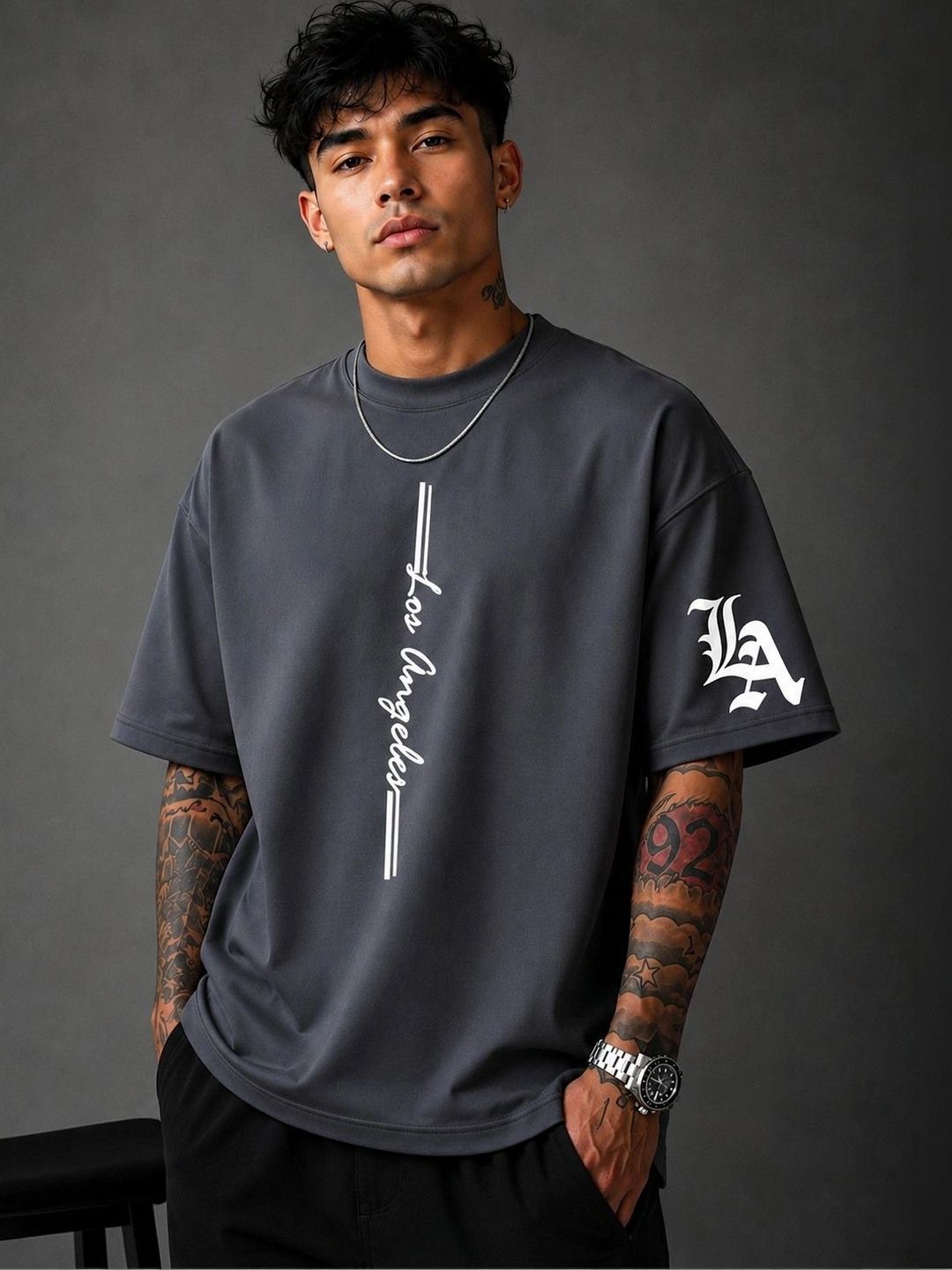 ANGEL CURVE Men Typography Printed T-shirt-picture-52