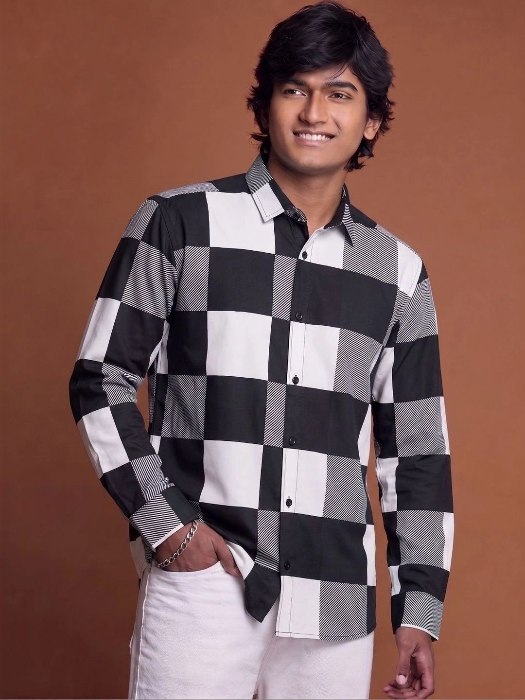 HENSHIKA Men Standard Buffalo Checks Checked Casual Shirt-picture-49