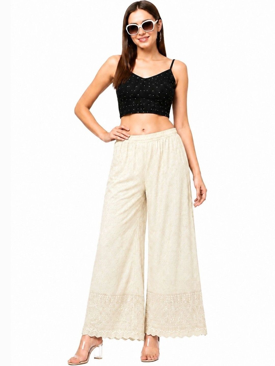 Thrifty Thread Women Embellished Knitted Ethnic Palazzos-picture-34