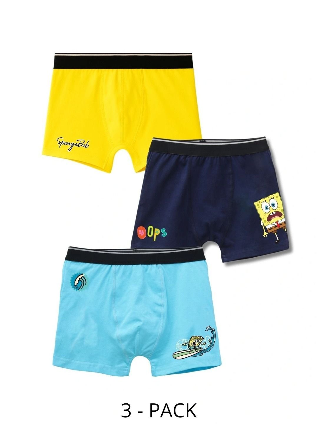 Button Bear Boys Pack of 3 Cotton Blend Printed Trunks-picture-57
