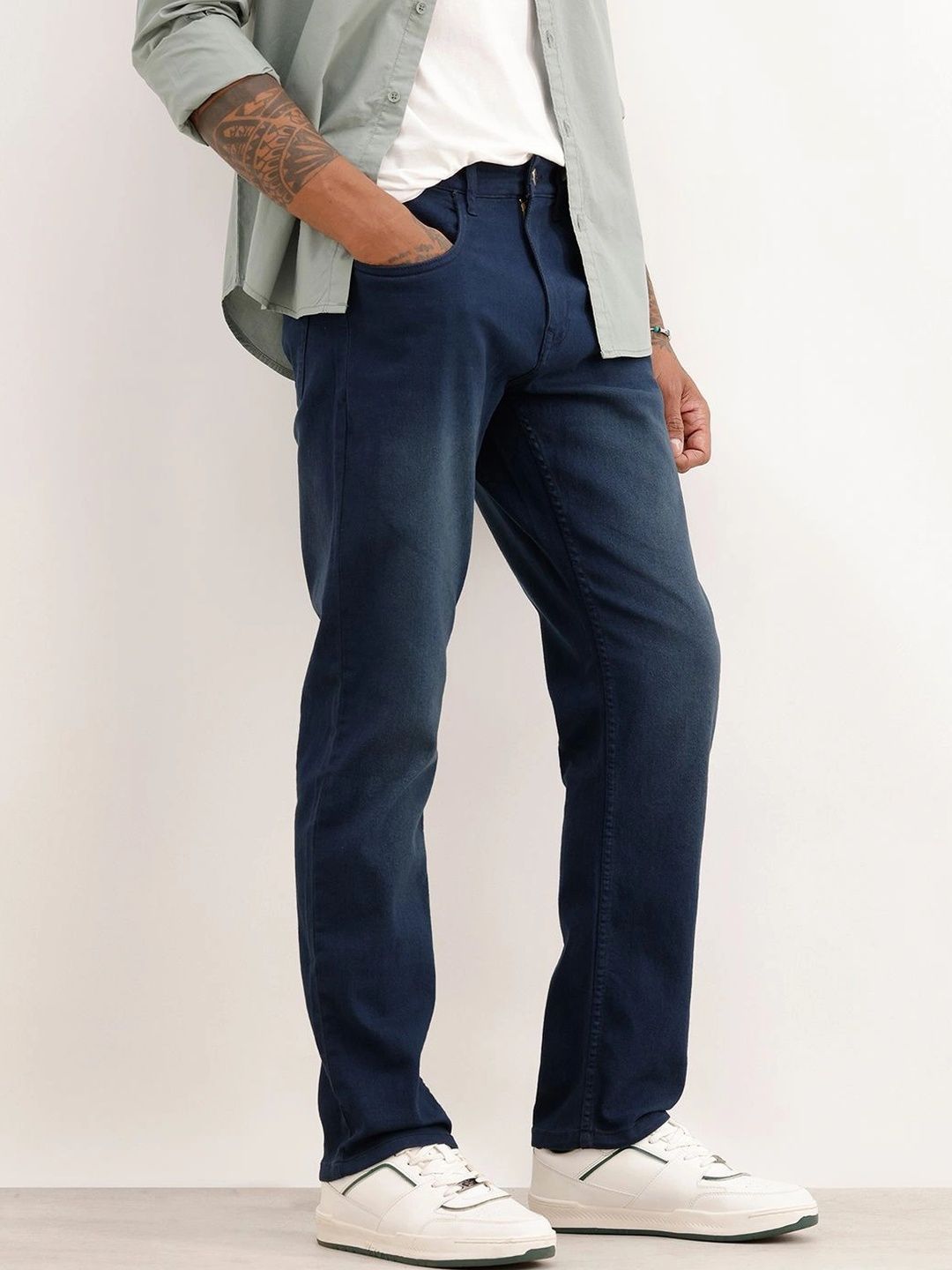 WROGN Men Slim Fit Mid-Rise Stretchable Jeans-picture-56