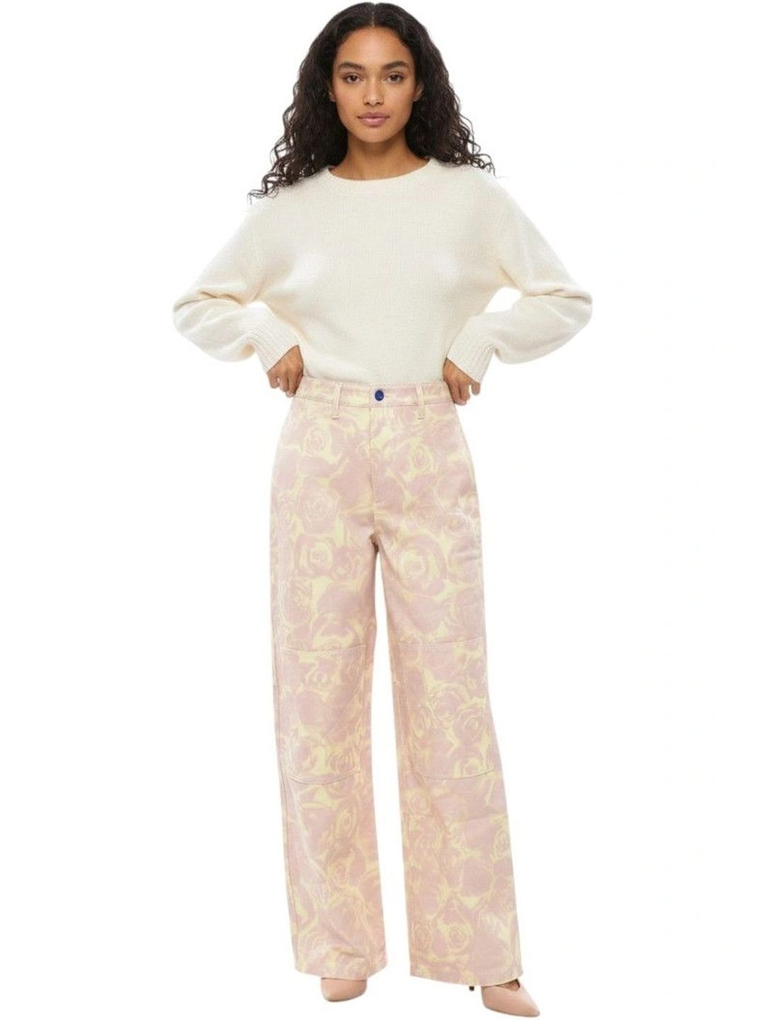 Burberry Women Floral Printed Straight Fit Trousers-picture-15