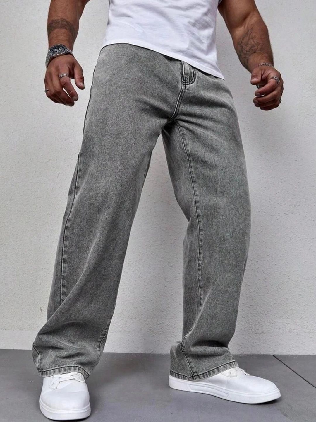 FLAYING Men Relaxed Fit Mid-Rise Jeans-picture-37
