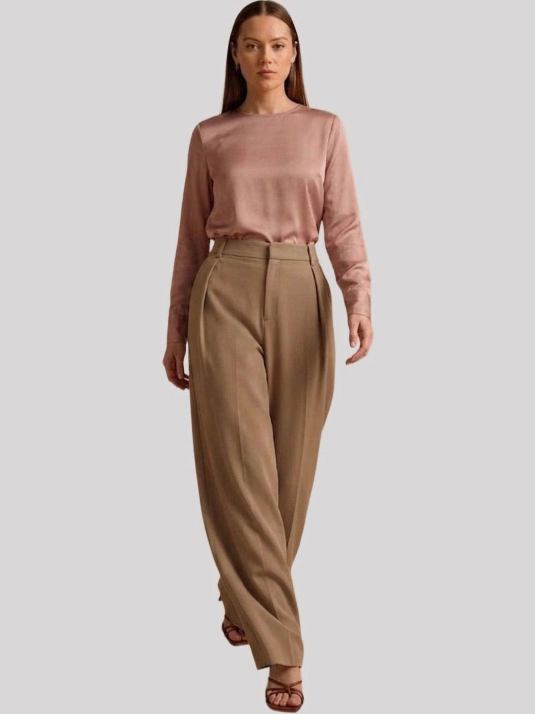 FNOCKS Women Loose Fit Pleated Trousers-picture-37