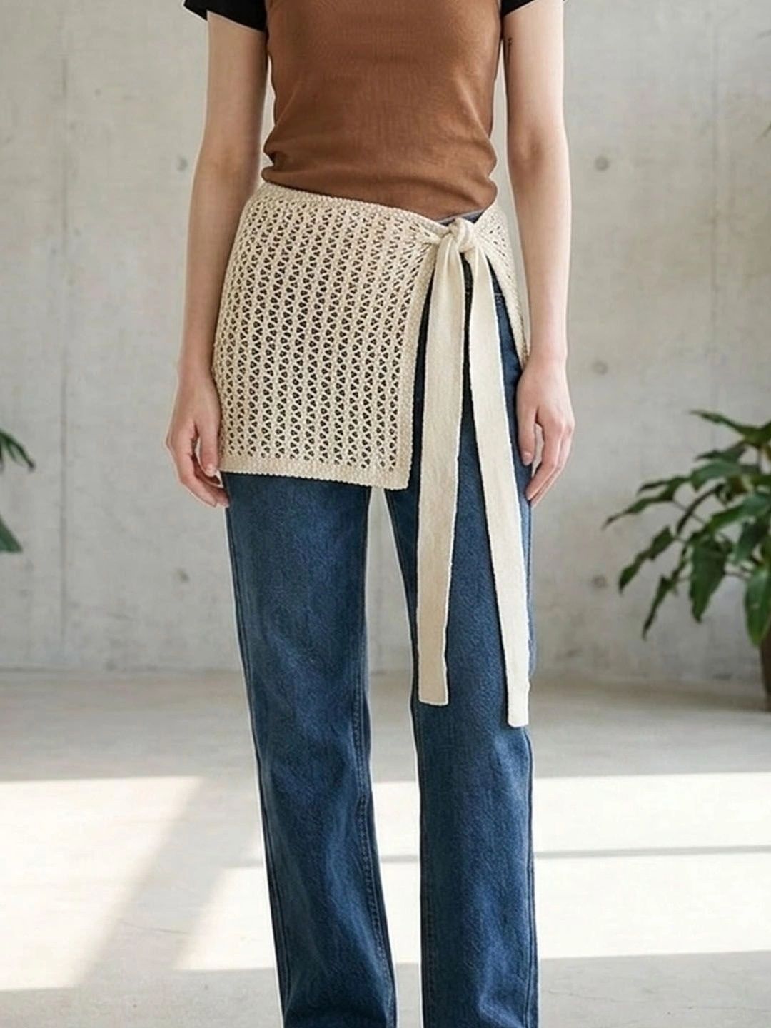 Suo Women Self Design Knits Mini Wrap Skirt-picture-17
