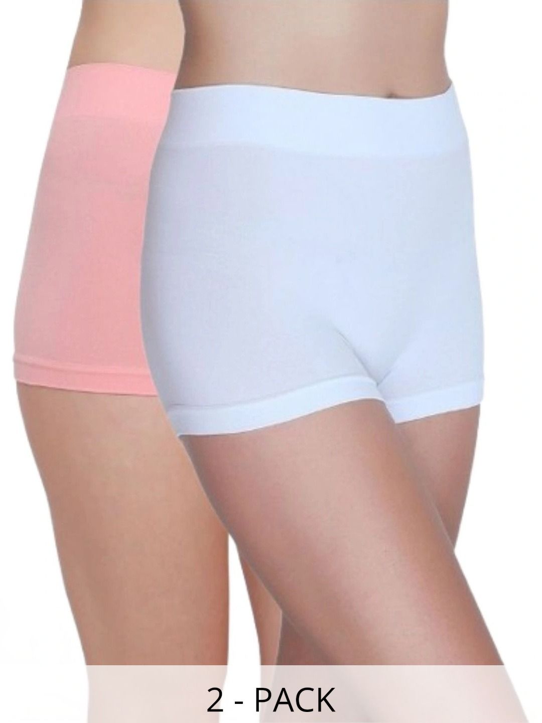 RACHEYTA Women Pack of 2 Anti Microbial Seamless Cotton Blend Boy Shorts-picture-53