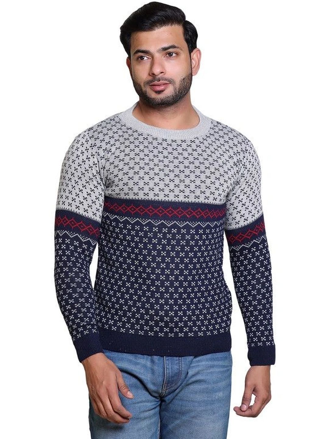 Grand Line Men Colourblocked Pullover-picture-35