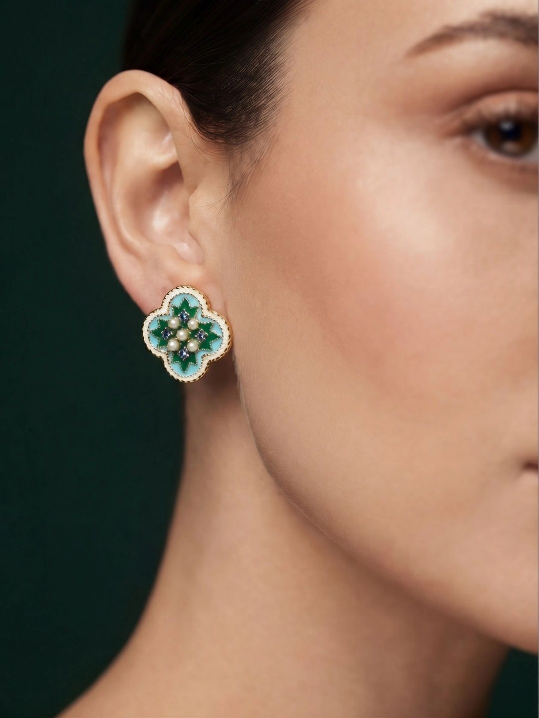 DURATI Floral Studs Earrings-picture-44