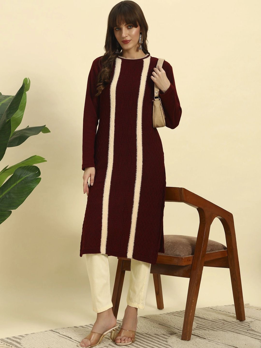CANBLAR Women Woollen Kurta-picture-44