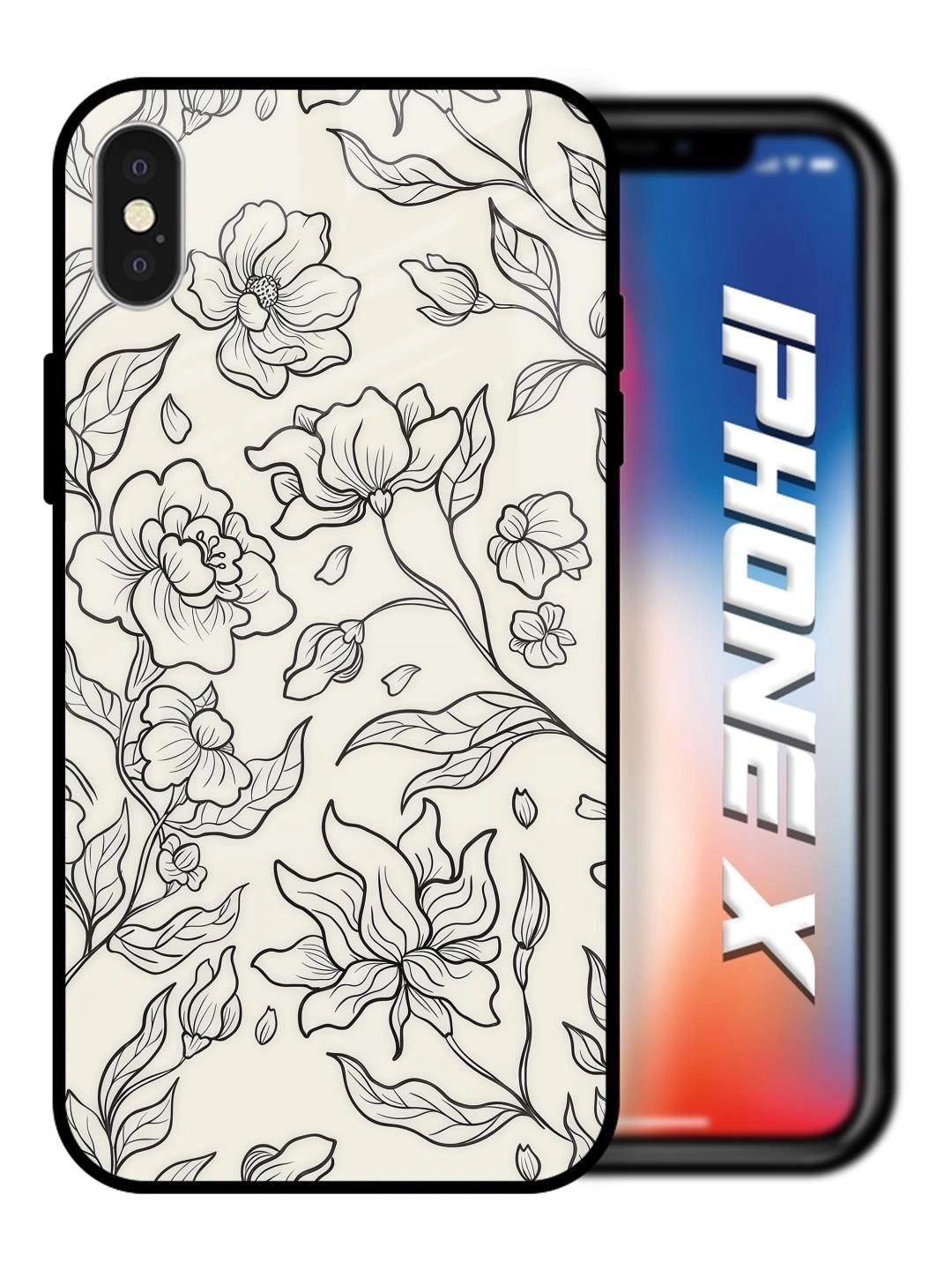 QRIOH Floral Printed iPhone X Back Case Mobile Accessories-picture-11