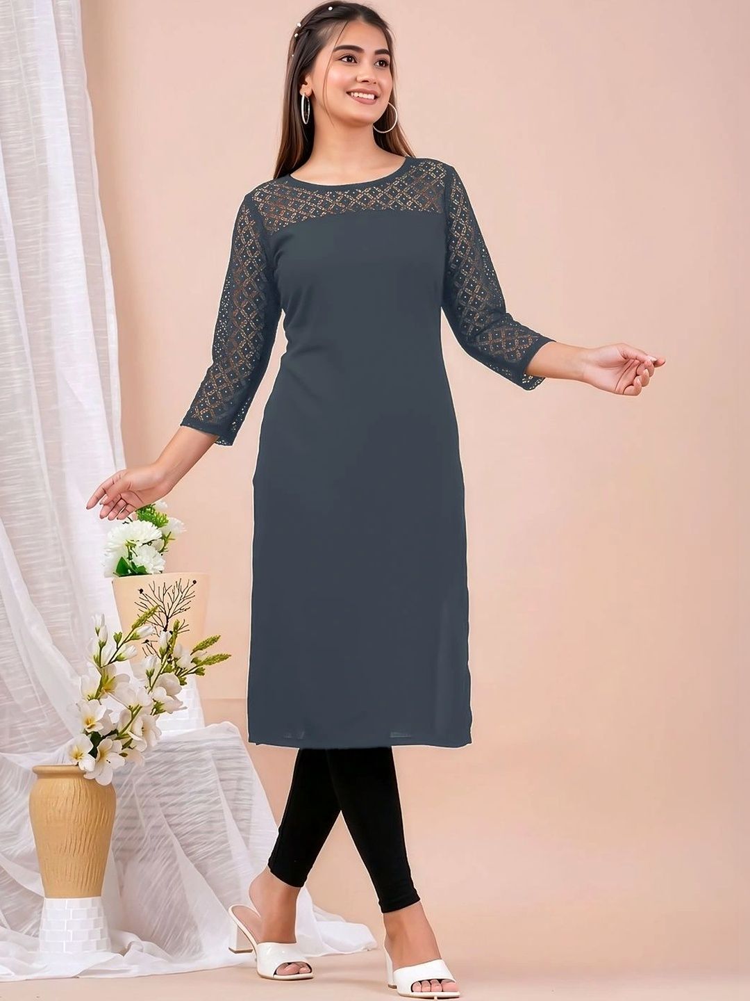 Dream Beauty Fashion Woven Design Kurti-picture-31