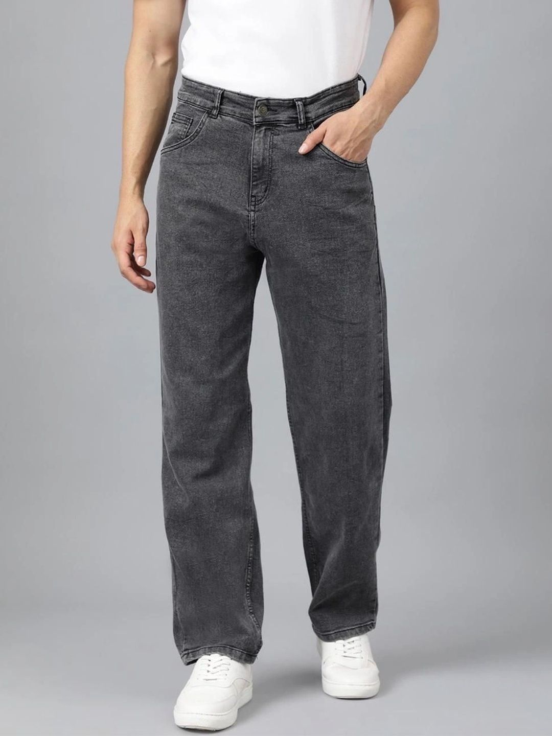 FLAYING Men Relaxed Fit Mid-Rise Jeans-picture-24