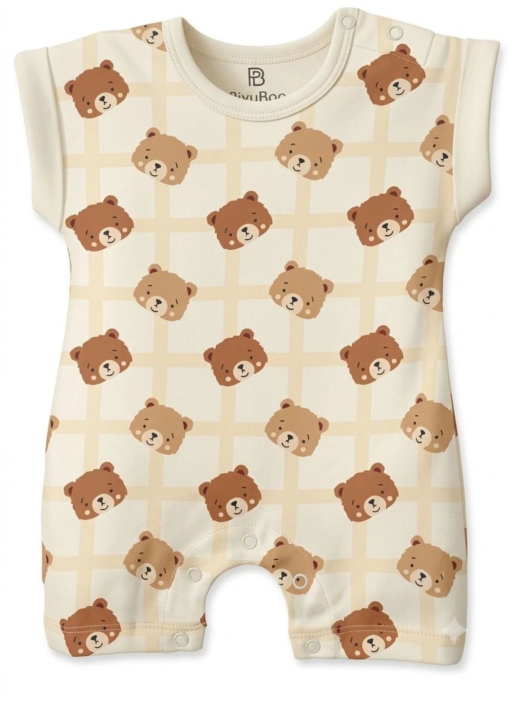 PixyBoo Infants Printed Cotton Round Neck Rompers-picture-19