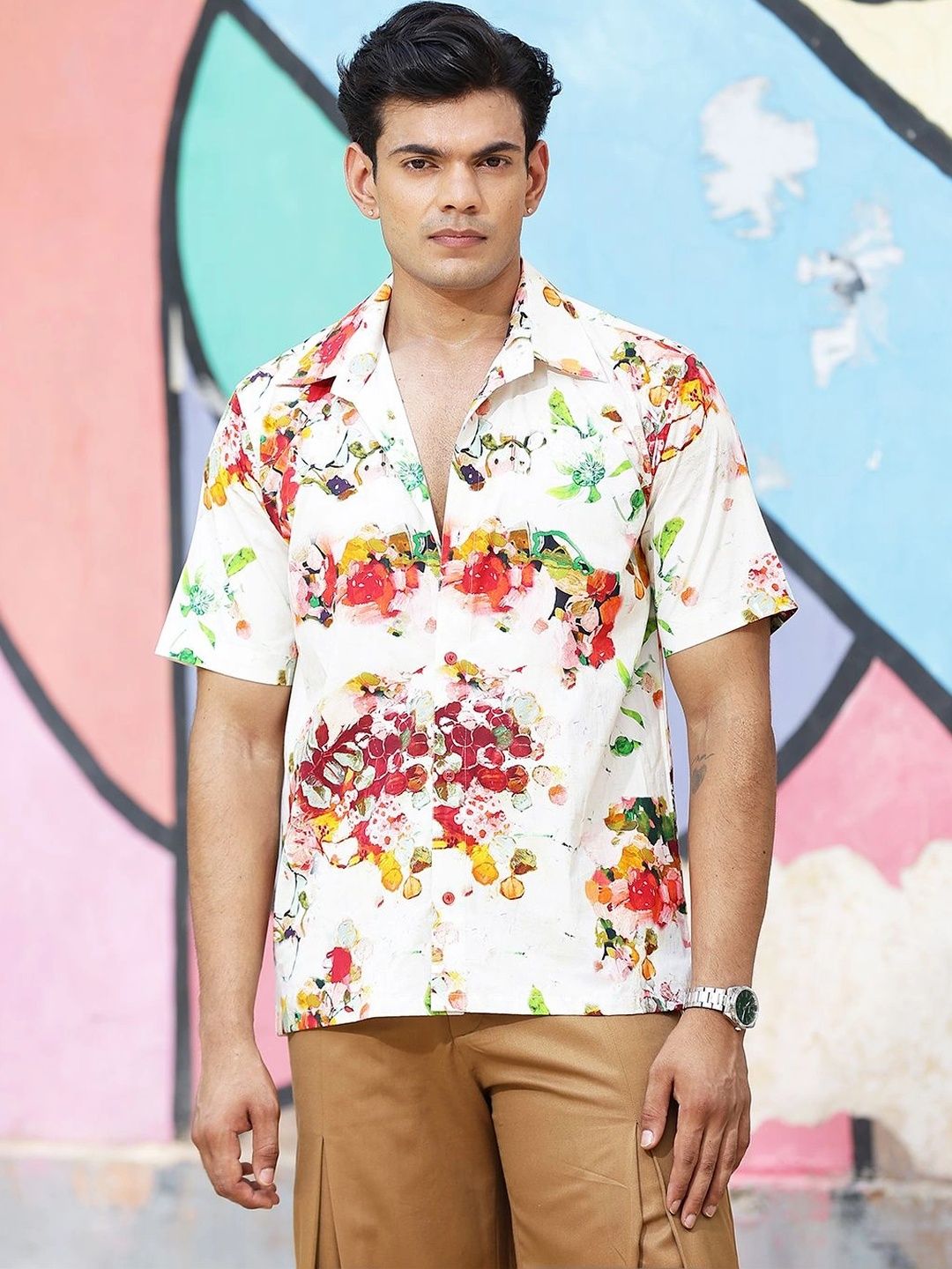 AWARA HOON Men Standard Floral Printed Casual Shirt-image-13