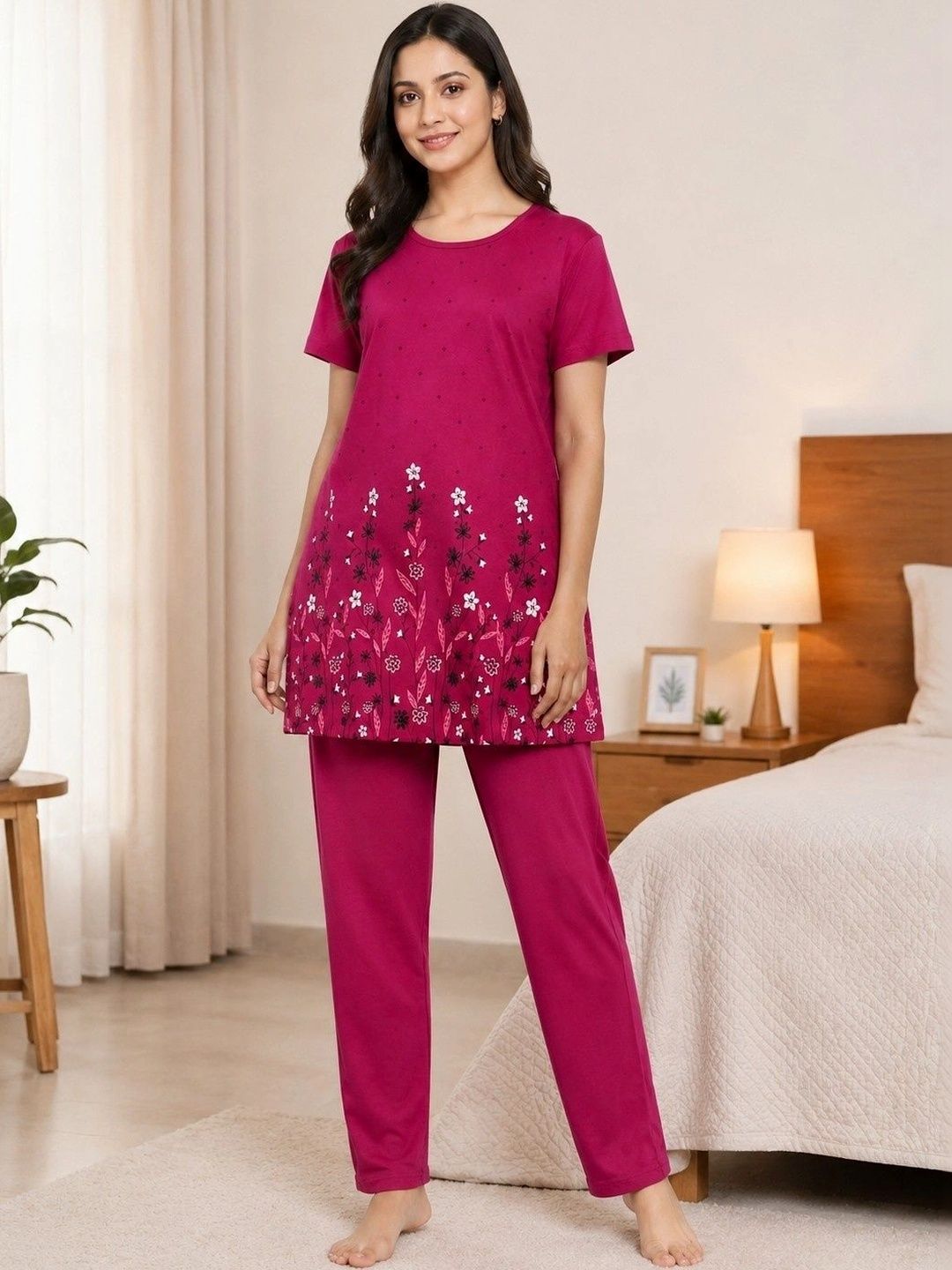 Lady's Zone Women Printed Night suit-picture-36