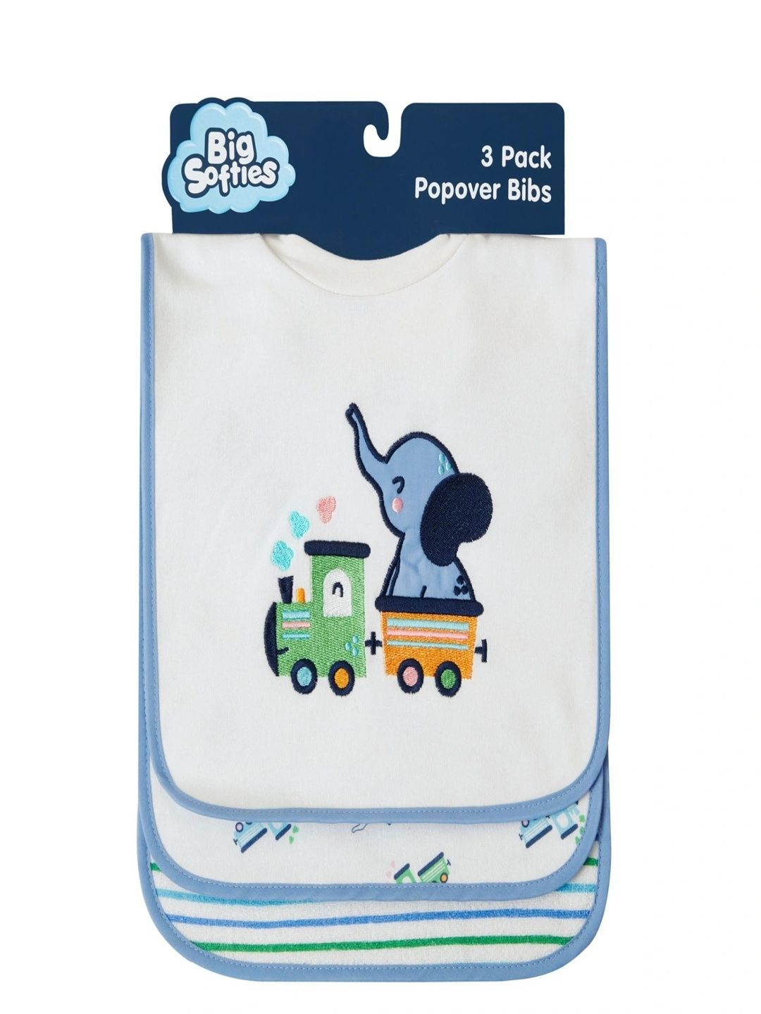 Big Softies Infants Pack Of 3 Printed Bibs-picture-50