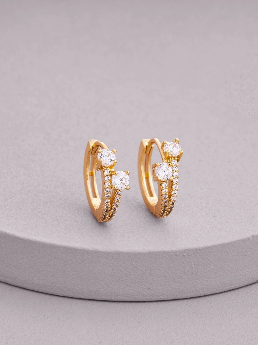 Kushal's Fashion Jewellery Circular Half Hoop Earrings-image-12