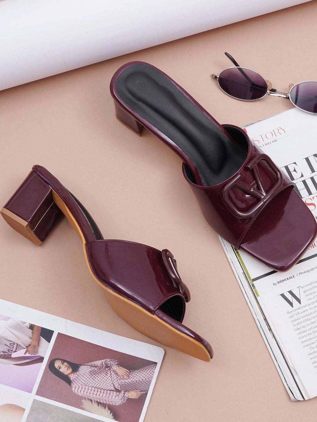 MIXBLA Block Mules with Buckles-picture-50