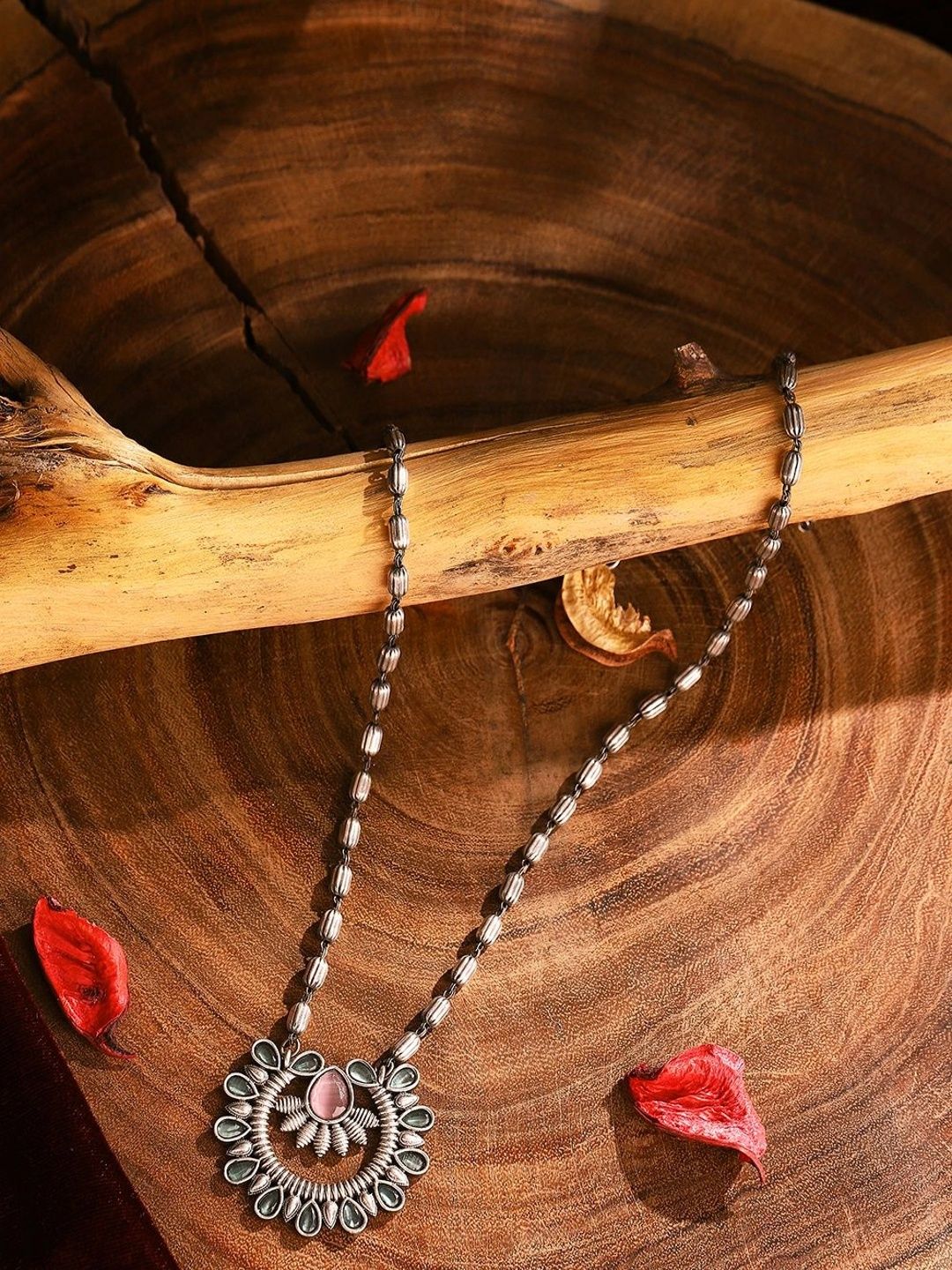 Fabindia Brass Oxidised Necklace-picture-11