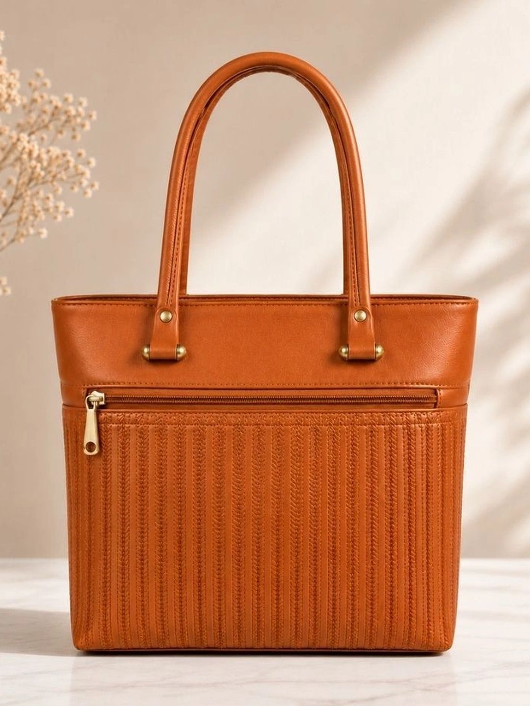 TURBOMAX Textured PU Structured Tote Bag-picture-10