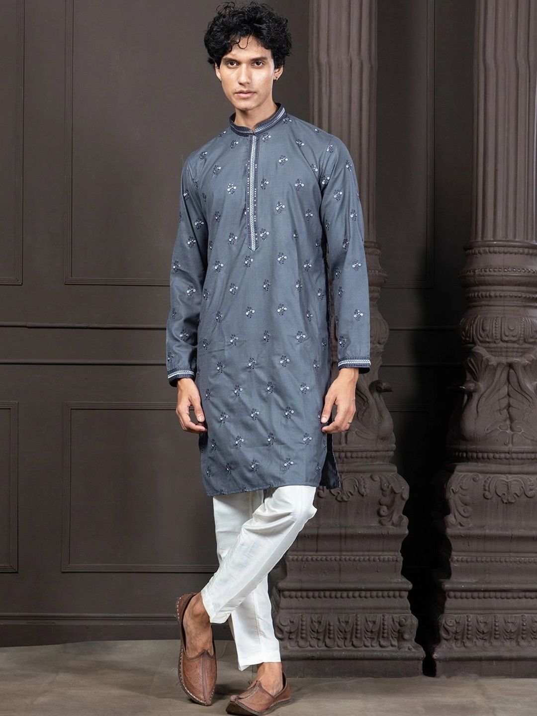 EKYAA Men Embroidered Thread Work Kurta-picture-24