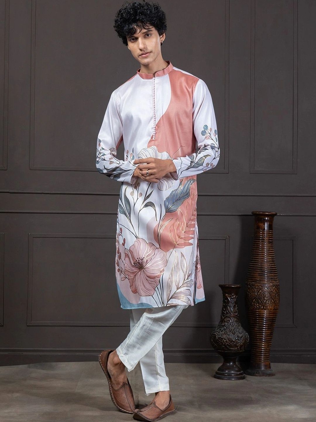 EKYAA Men Floral Floral Kurta-picture-17