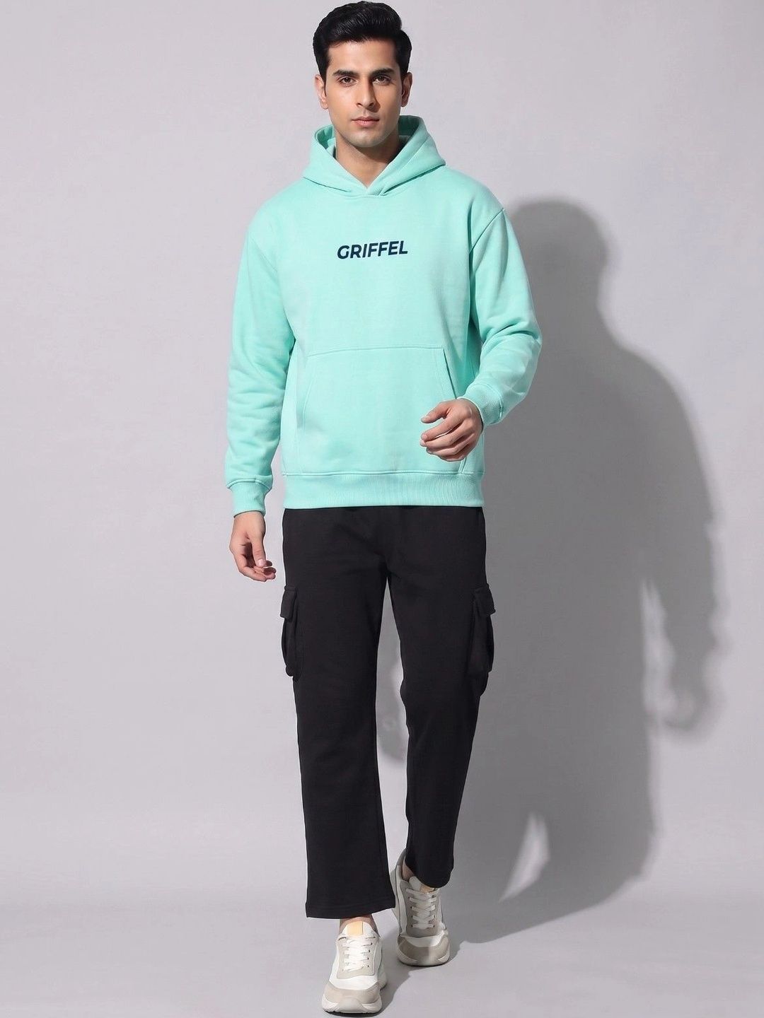 GRIFFEL Men Printed Hooded Sweatshirt-picture-19