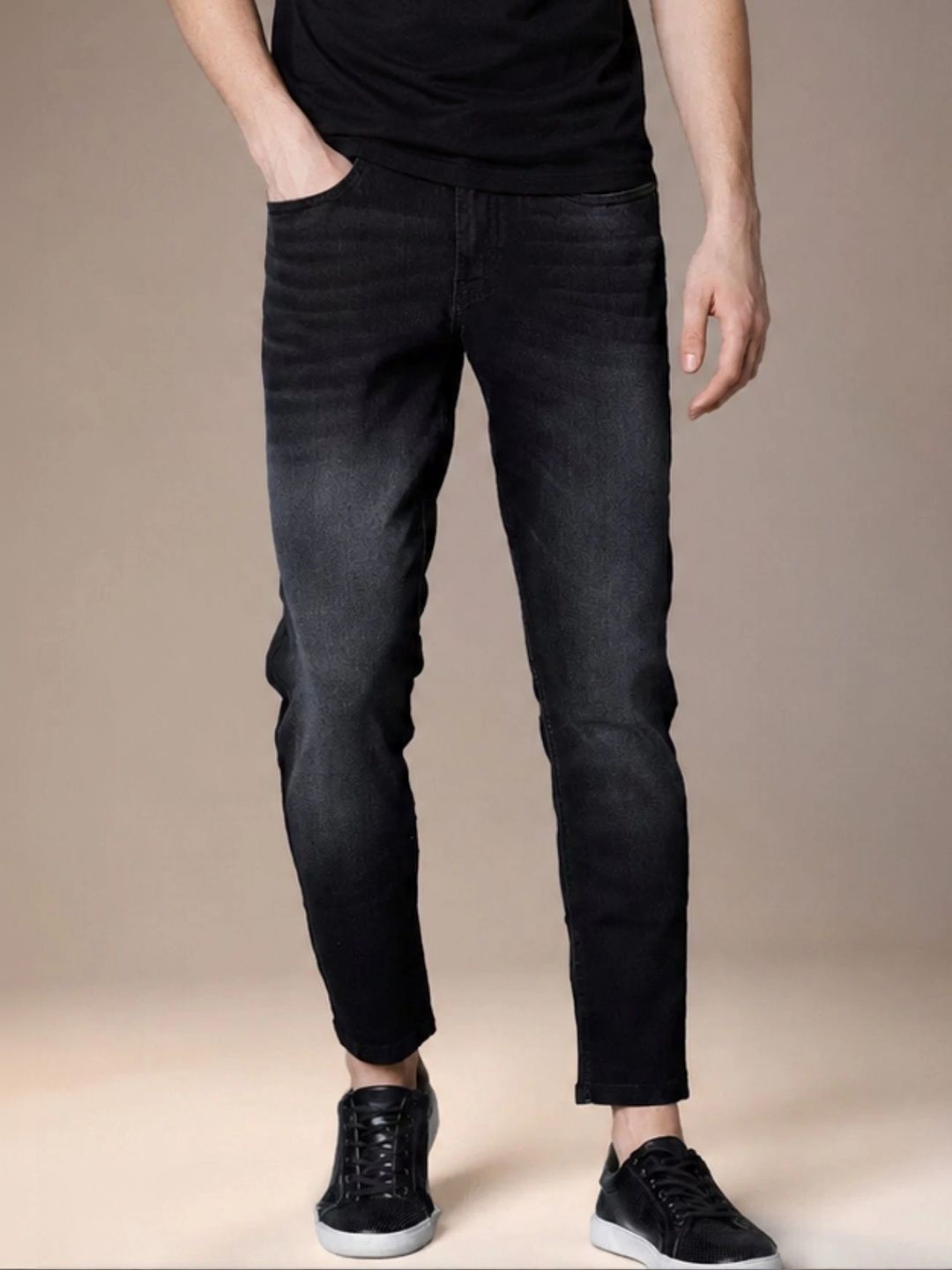 BREXX Men Jean Slim Fit Mid-Rise Low Distress Light Fade Stretchable Jeans-picture-14