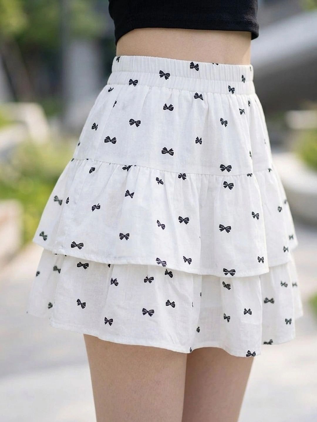 Suo Women Tiered Mini Tiered Skirt-picture-20