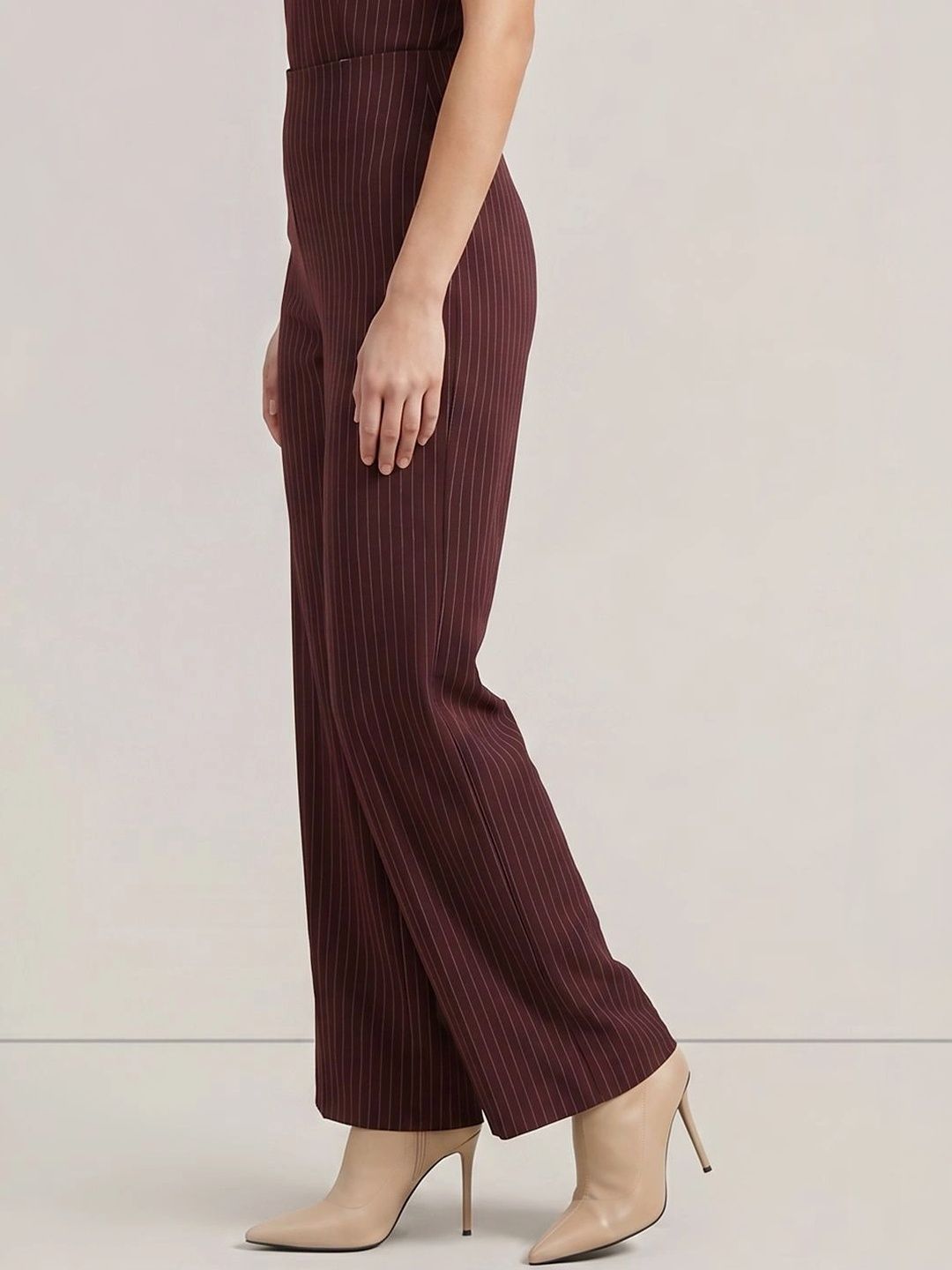 Vero Moda Women Striped High-Rise Easy Wash Trousers-picture-21