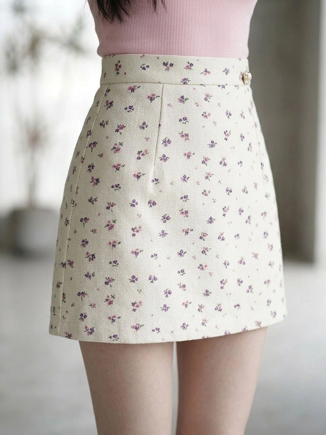 Suo Women Floral Micro or Ditsy Print Mini A-Line Skirt-picture-22