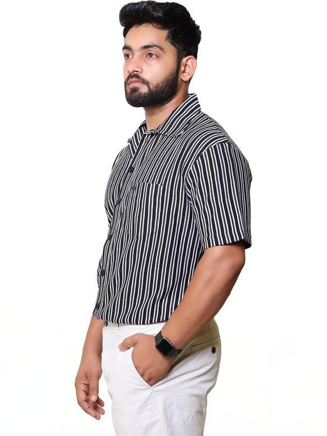 OZONECO Men Striped Casual Shirt-picture-49