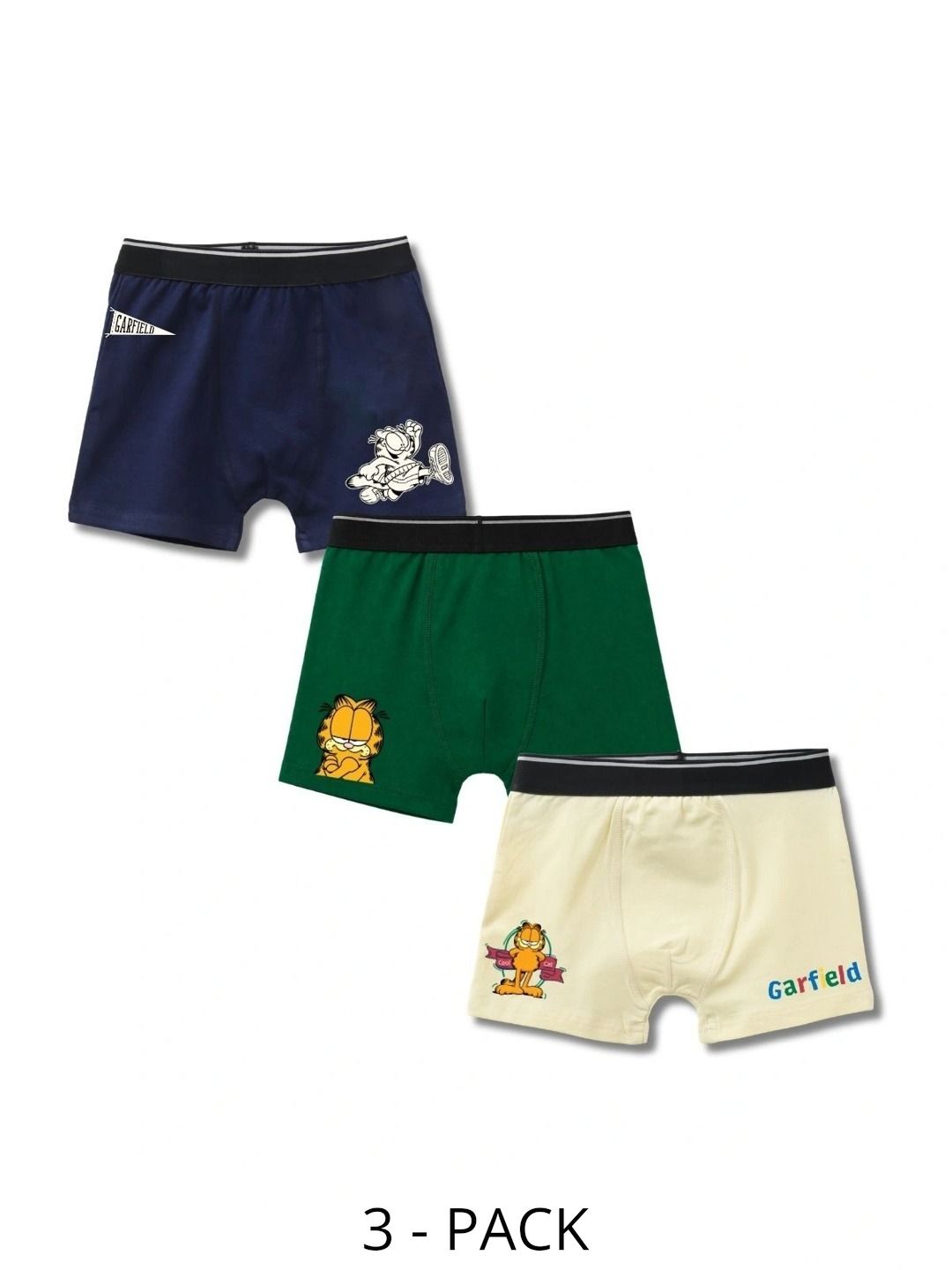 Button Bear Boys Pack of 3 Cotton Blend Printed Trunks-picture-21