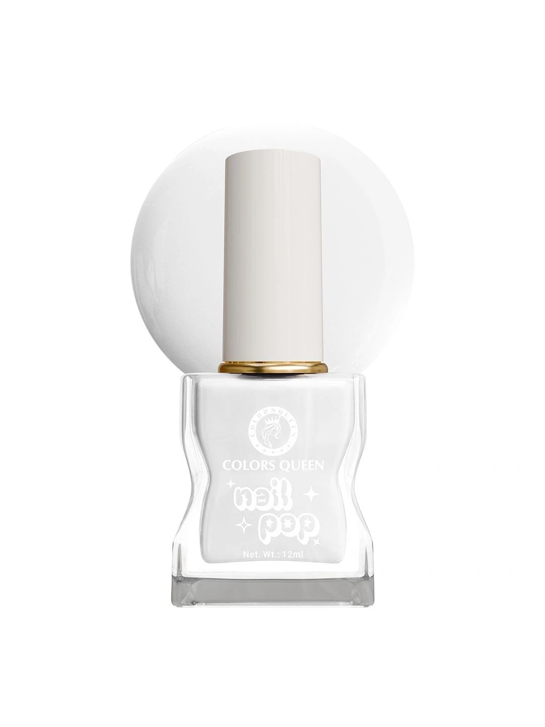 Colors Queen Nail Pop Glossy Gel Finish & Quick Drying Nail Polish - 12 ml -Ivory Frost-picture-44