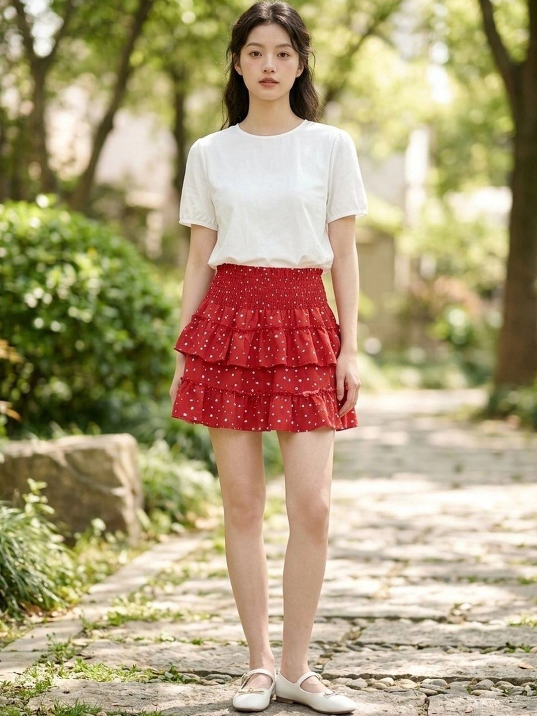 Suo Women Floral Micro or Ditsy Print Mini Flared Skirt-picture-14