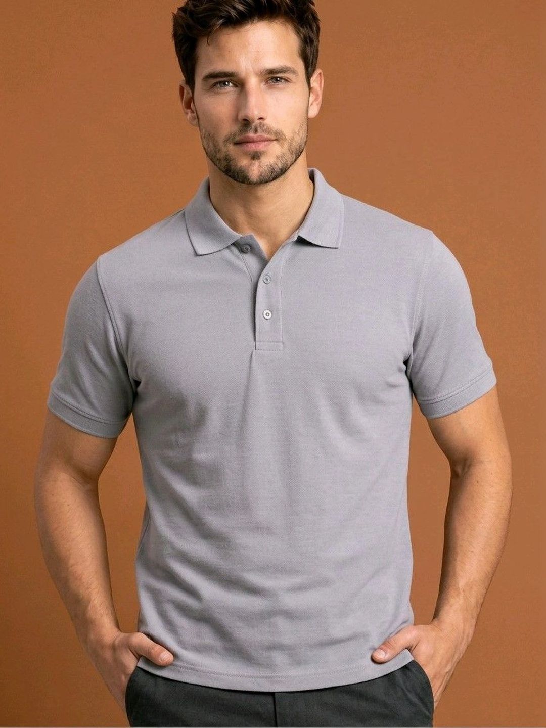 Mast & Harbour Men Polo Collar Pure Cotton T-shirt-picture-41