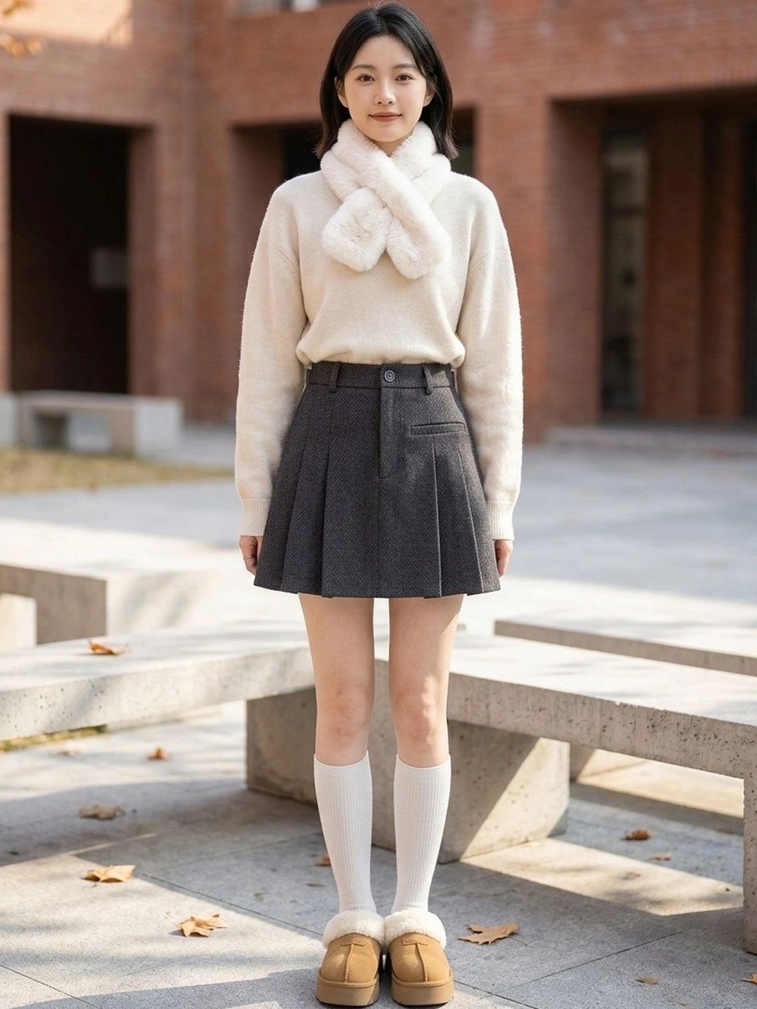 Suo Women Mini A-Line Skirt-picture-40