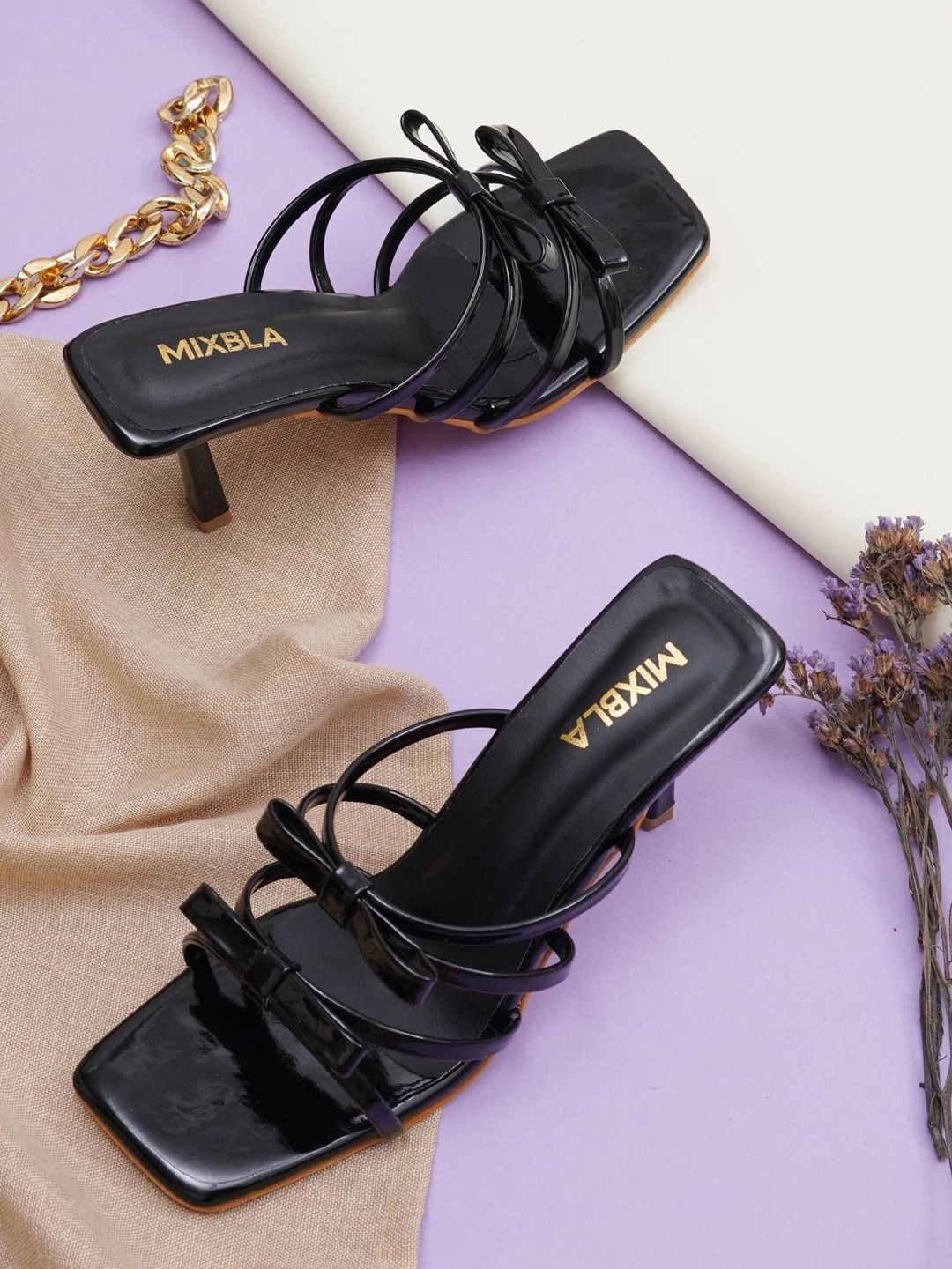 MIXBLA Stiletto Mules with Bows-image-3