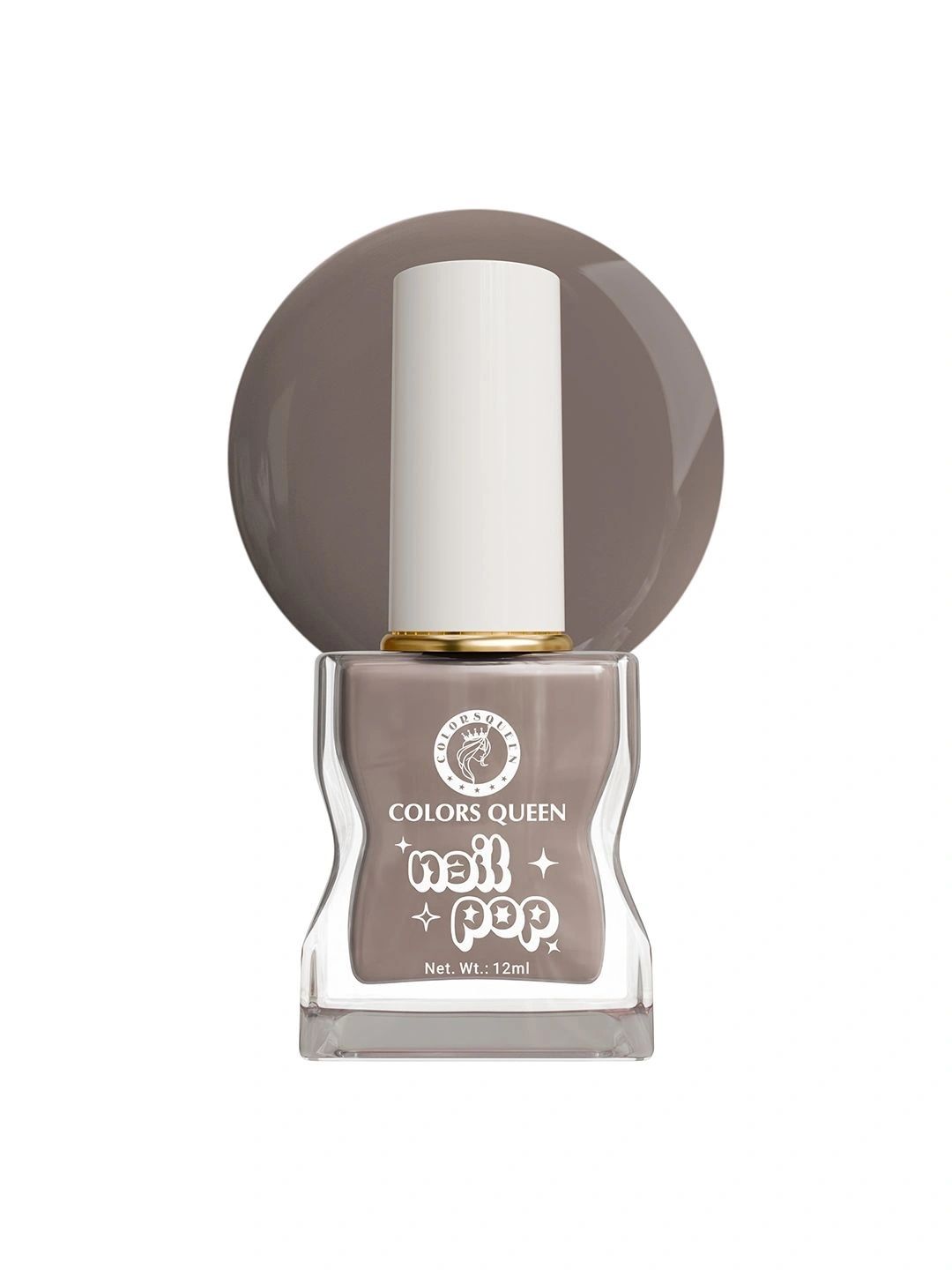 Colors Queen Nail Pop Glossy Gel Finish & Quick Drying Nail Polish - 12 ml -Cool Taupe-picture-13