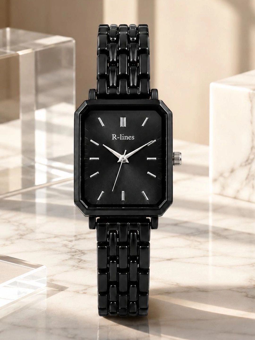R-LINES Women Dial & Stainless Steel Straps Analogue Watch CW-Black 005-picture-41