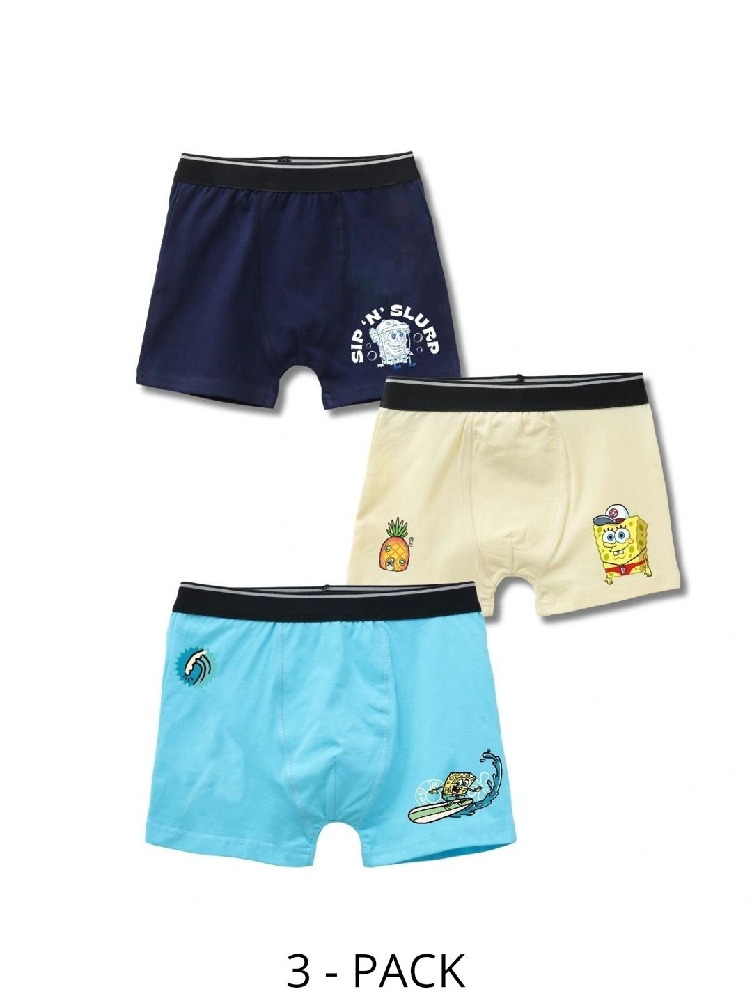 Button Bear Boys Pack of 3 Cotton Blend Printed Trunks-picture-38