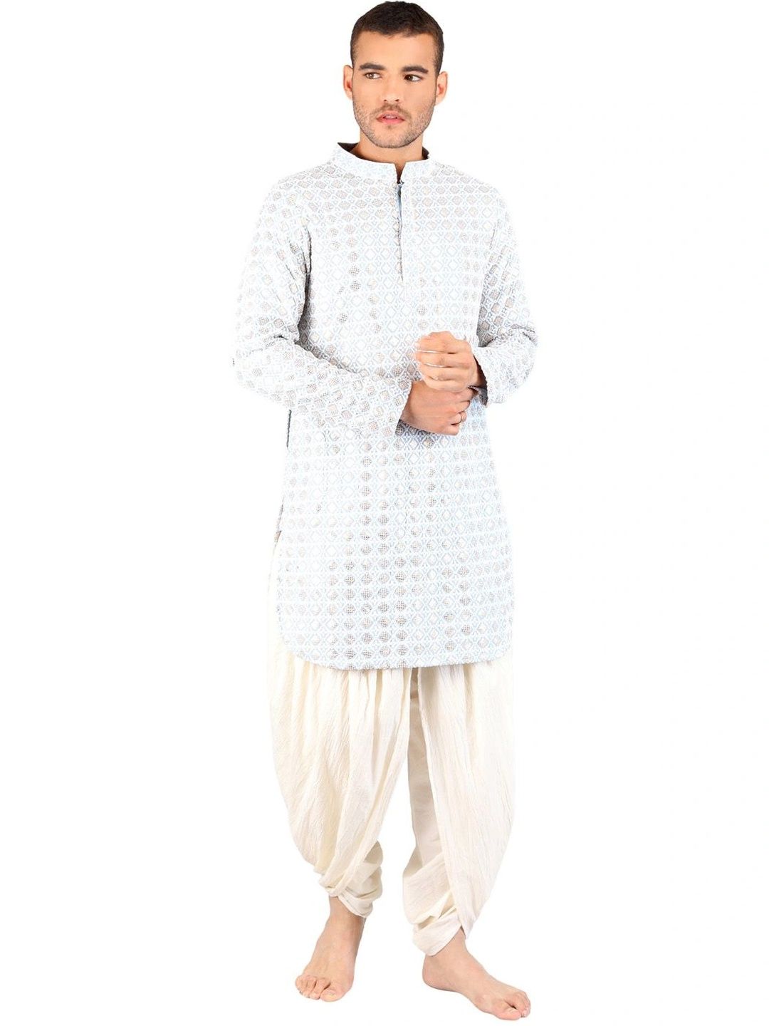 Satav Men Regular Pure Cotton Kurta with Dhoti Pants-picture-46