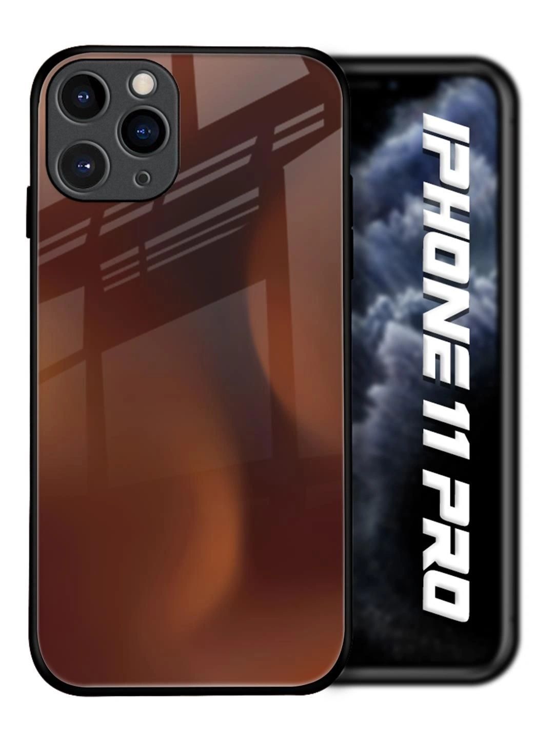 QRIOH Solid Printed iPhone 11 Pro Back Case Mobile Accessories-image-25