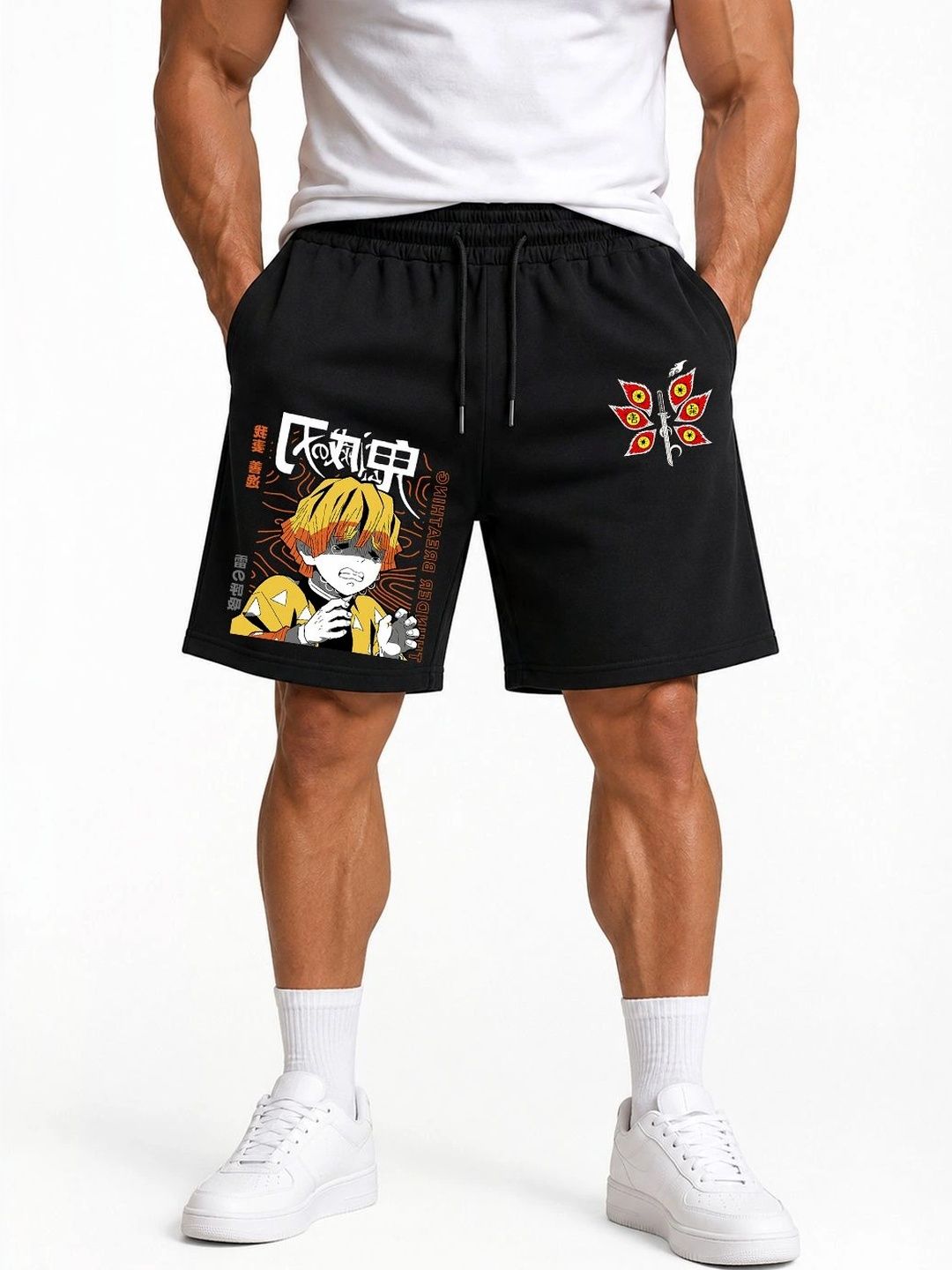 Dressing Hub Men Printed Demon Slayer Shorts-picture-11