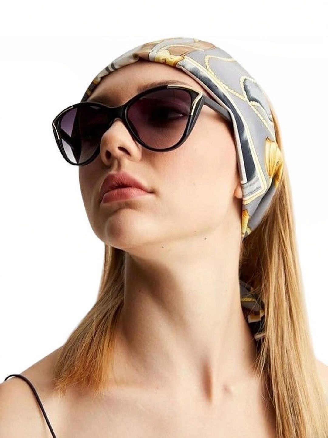 EYELLUSION Women Purple Lens & Black Cateye Sunglasses with-picture-11