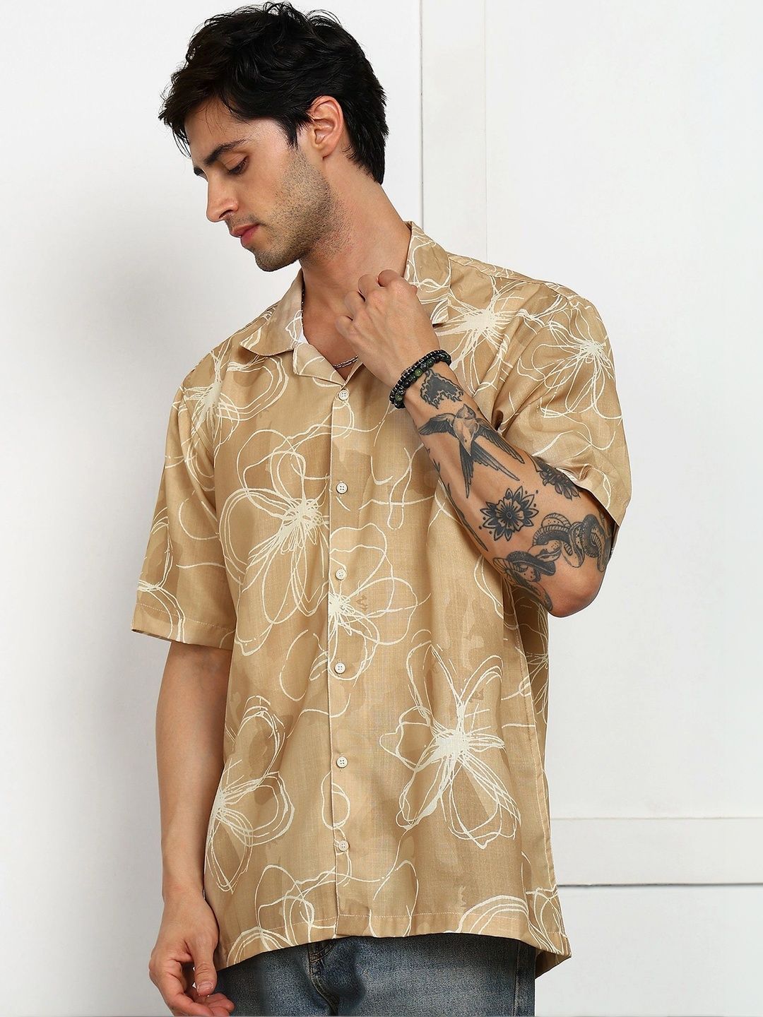 Mast & Harbour Men Classic Floral Printed Casual Shirt-picture-25
