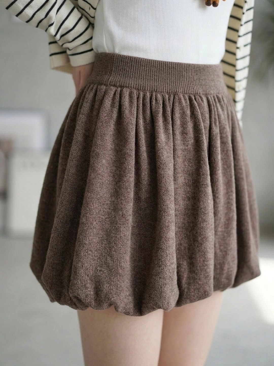 Suo Women Knits Mini Balloon Skirt-picture-29