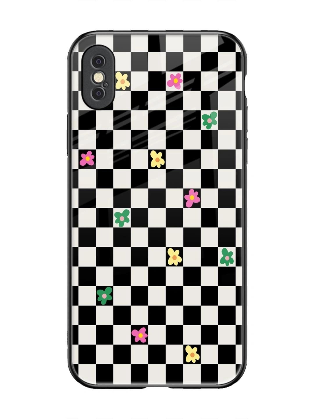 QRIOH Geometric Printed iPhone Xs Back Case Mobile Accessories-picture-2