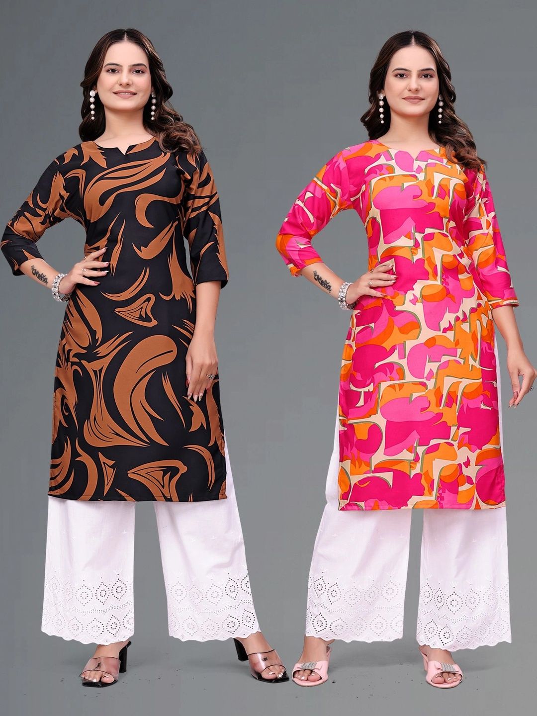 PRIYANSH CREATION Printed Pure Crepe Kurti-picture-12